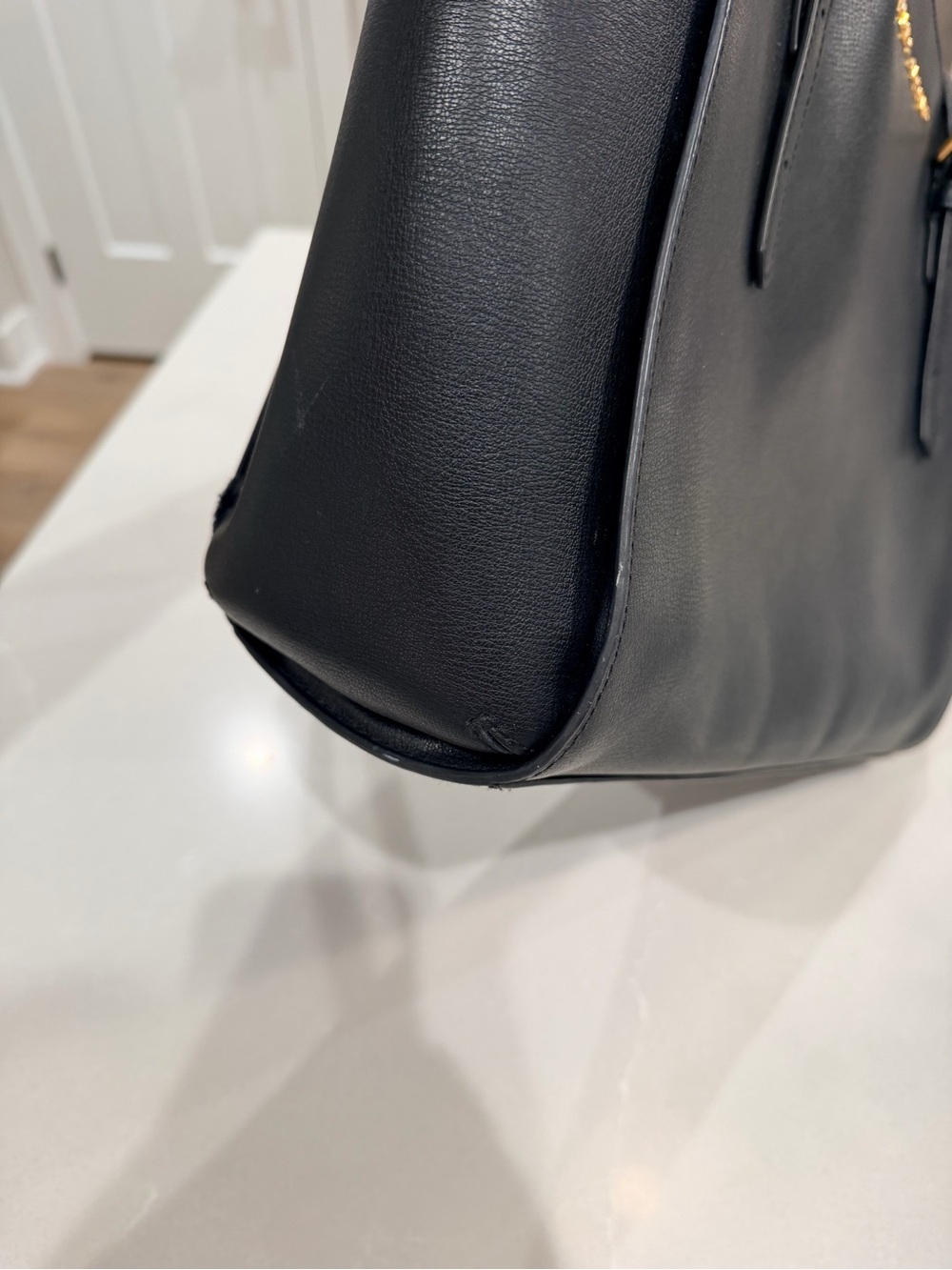 Marc Jacobs Black Saffiano Leather Tote with Gold Hardware - Picture 2 of 8